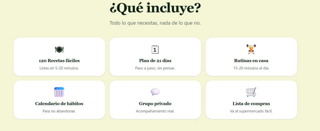 Qué incluye el recetario de 120 recetas y plan de 21 días